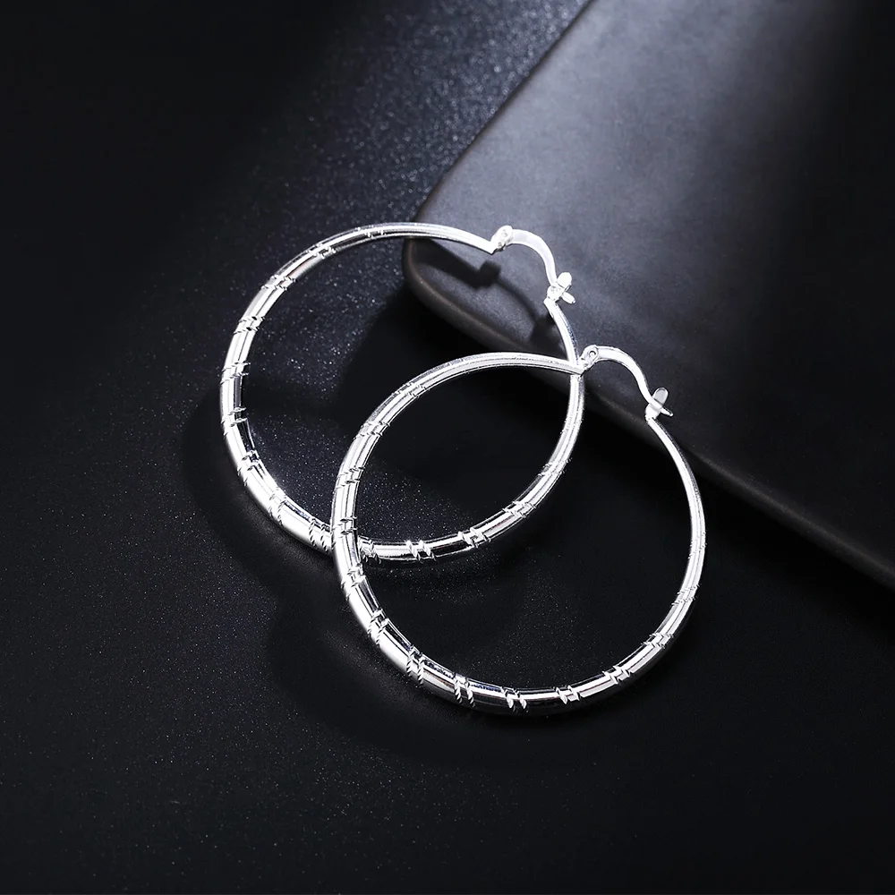 Statement Earrings Oversized - Duże kolczyki koła ze srebra próby