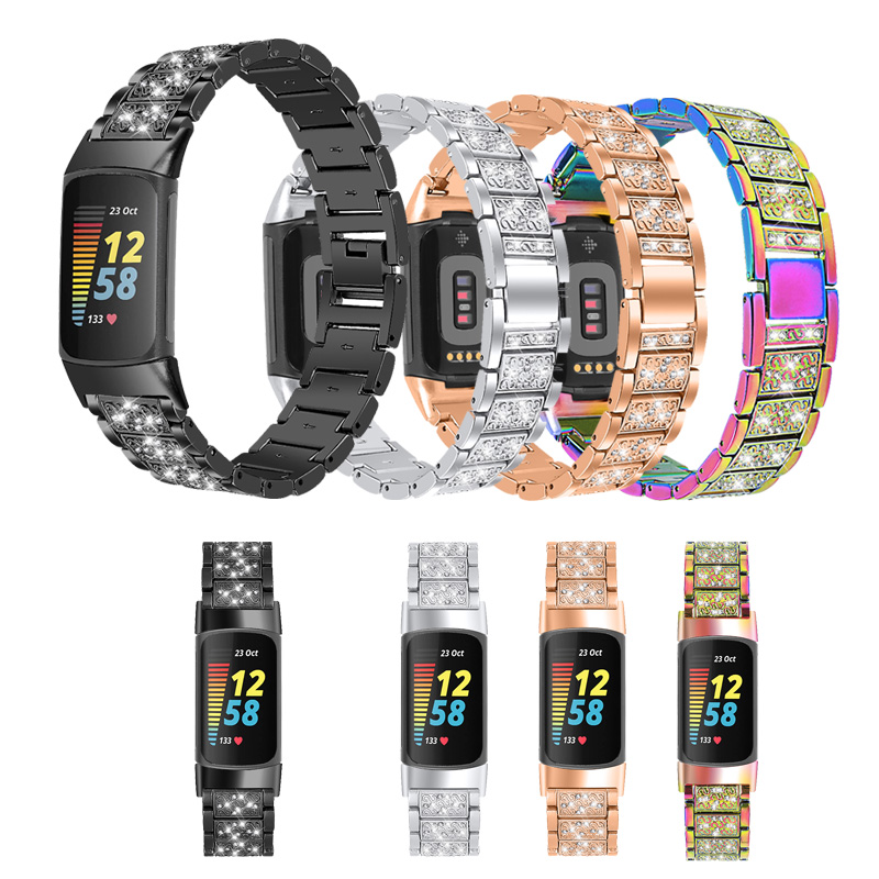 Women Accessories In English - Diamentowa opaska ze stali nierdzewnej do