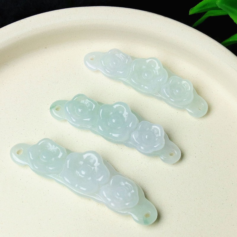 Women'S Accessories And Jewelry - 1 szt. Naturalny Jadeitowy Szmaragdowy Kwiat