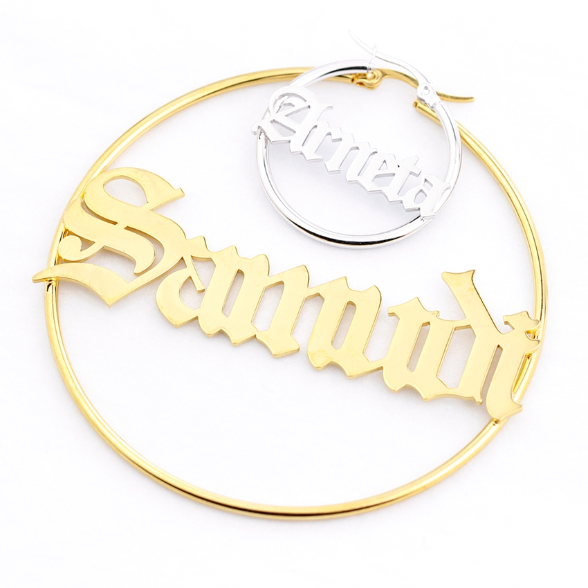 Statement Earrings Oversized - Spersonalizowane kobiety duże kolczyki niestandardowe dowolną
