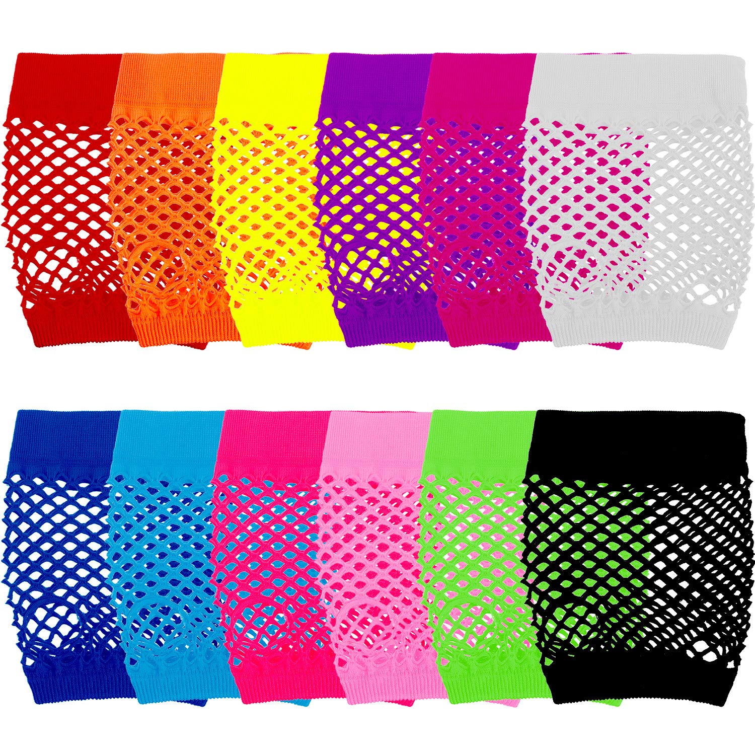 Women'S Accessories In The 80S - 24 Pary Neonowych Rękawiczek Bez Palców