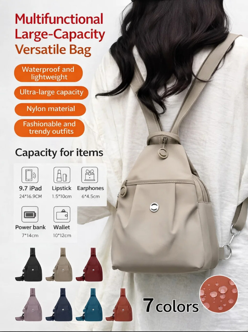 Women Accessories Pouch - Damski lekki mini plecak, torba na