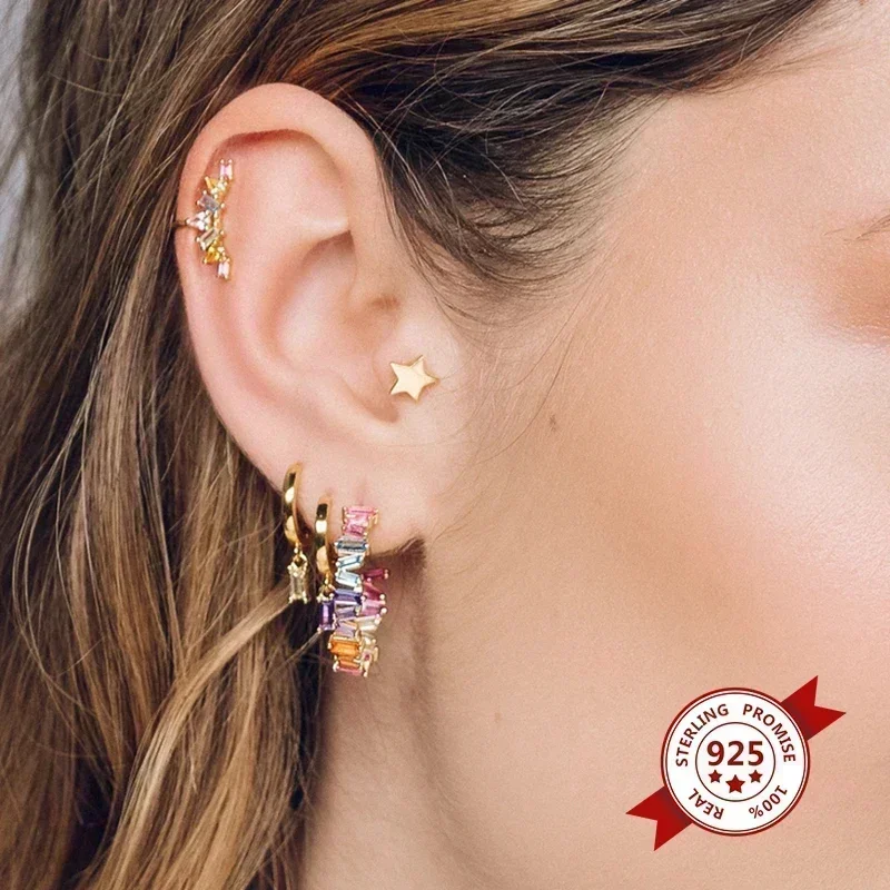 Kobiety 925 Sterling Silver Ea – Statement Earrings Oversized recenzja i cena