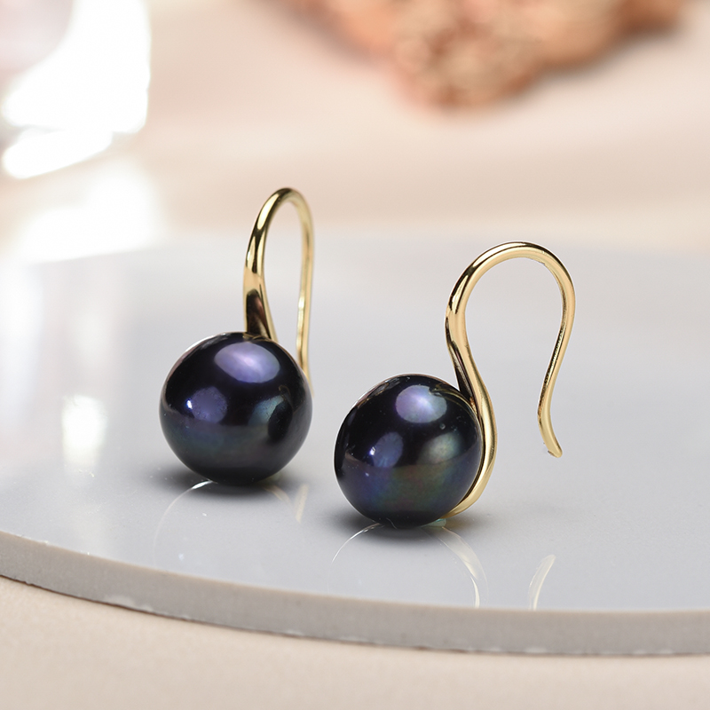 Duże 9-10mm czarne naturalne k – Statement Earrings Oversized recenzja i cena