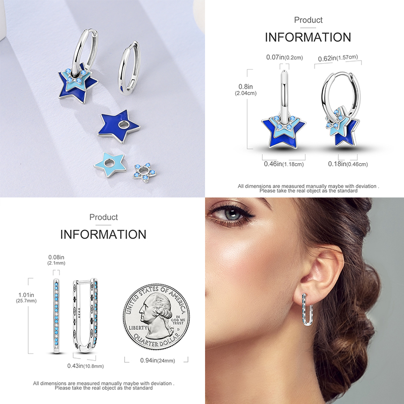 Kolczyki kółka z serii Blue St – Statement Earrings Oversized recenzja i cena