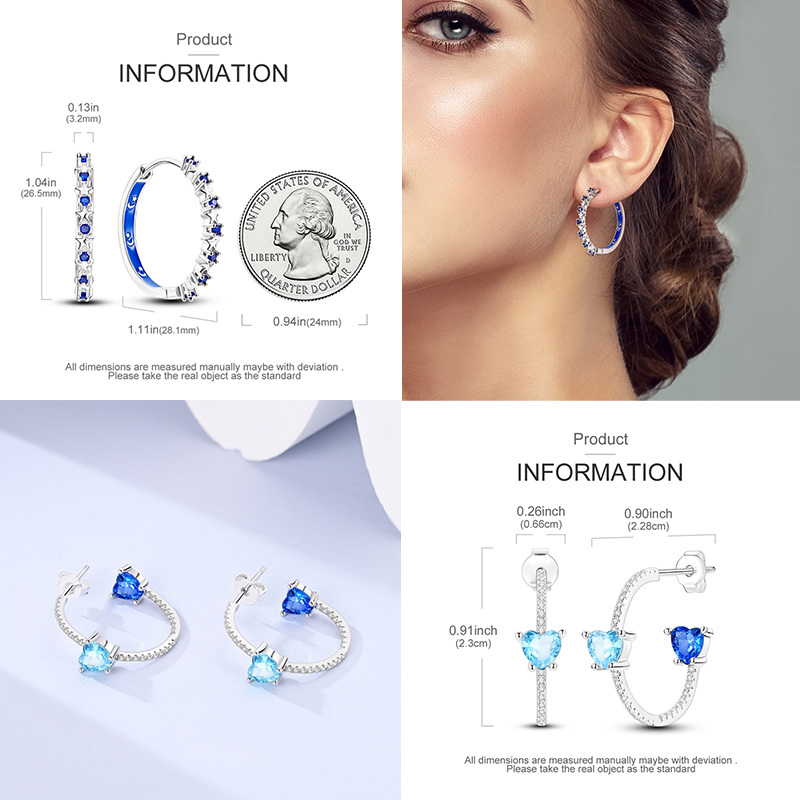 Kolczyki kółka z serii Blue St – Statement Earrings Oversized recenzja i cena