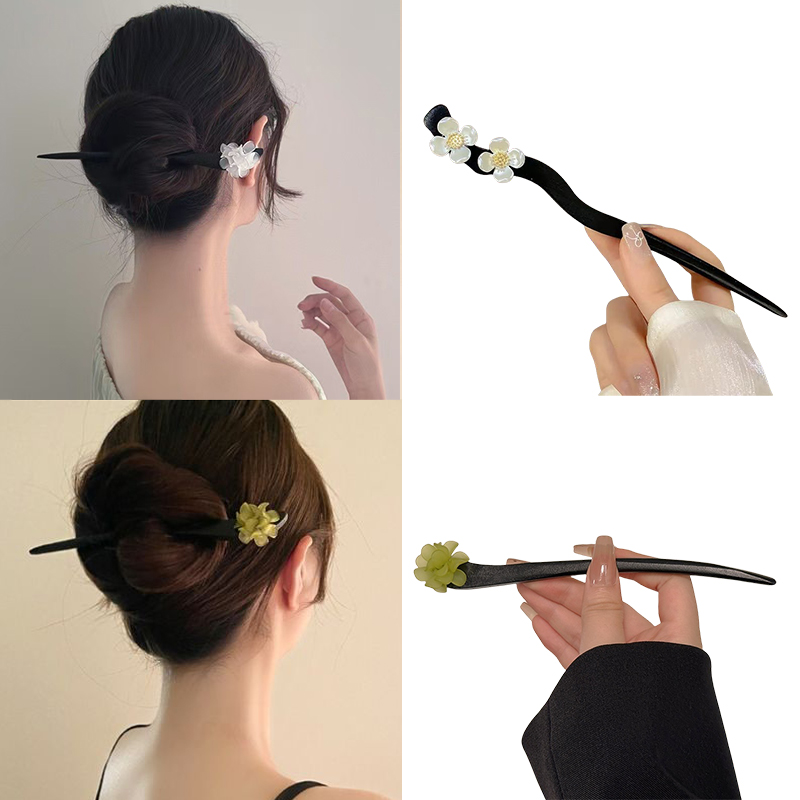 Vintage Chinese Style Wooden F – Pearl Hair Pin recenzja i cena