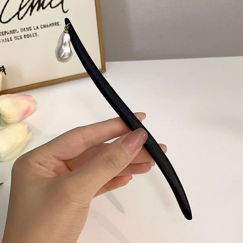 Vintage Chinese Style Wooden F – Pearl Hair Pin recenzja i cena
