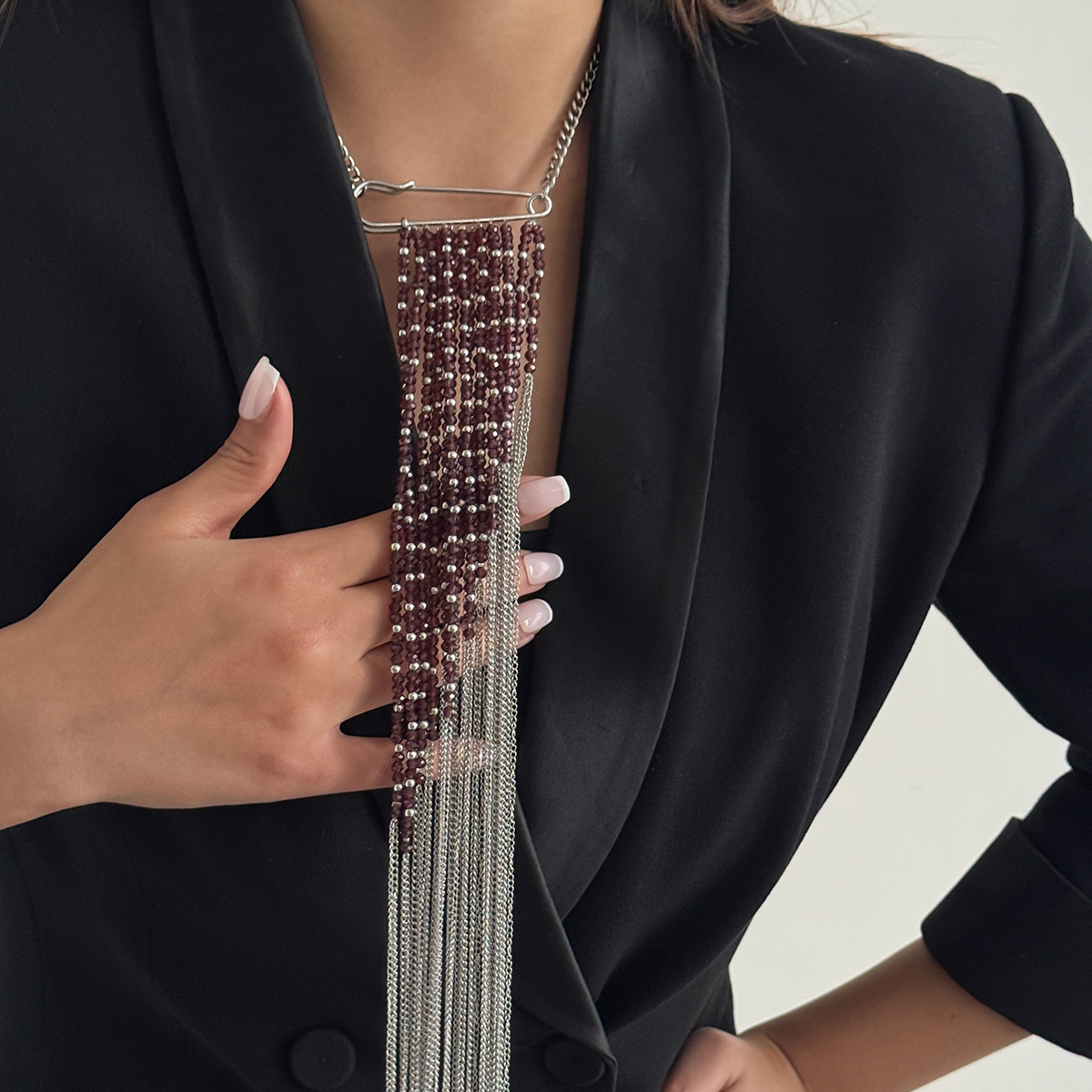 Srebrna broszka z łańcuszkiem  – Women'S Accessories And Jewelry recenzja i cena