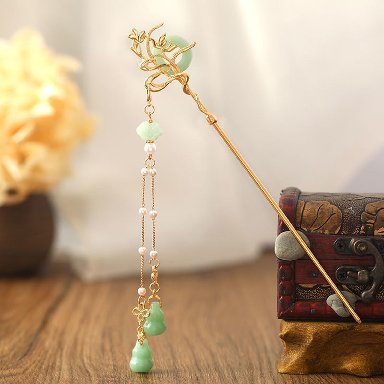 Szklana spinka do włosów w sty – Pearl Hair Pin recenzja i cena