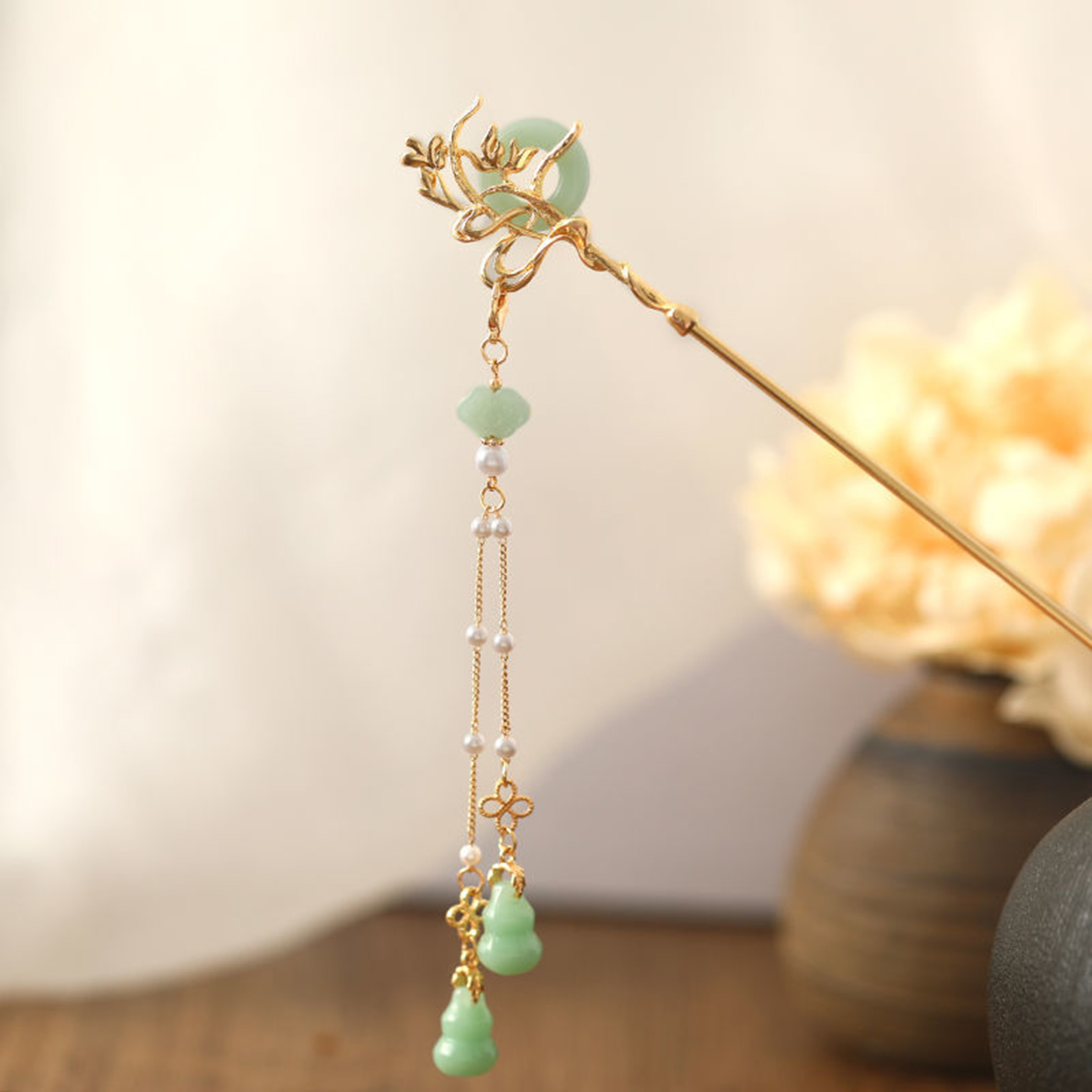 Szklana spinka do włosów w sty – Pearl Hair Pin recenzja i cena