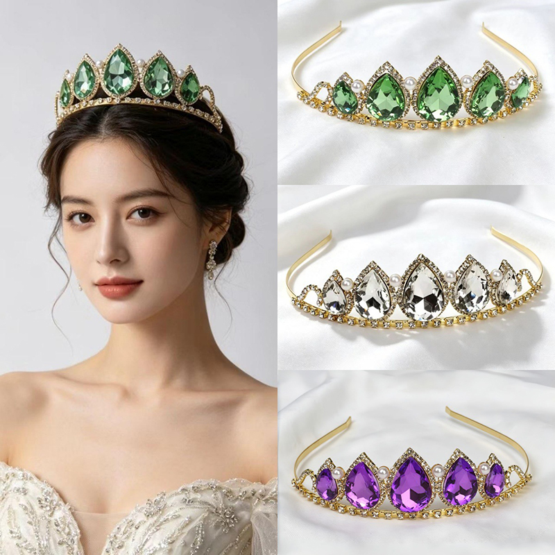 Zielona Korona z Kryształkami  – Women'S Accessories And Jewelry recenzja i cena