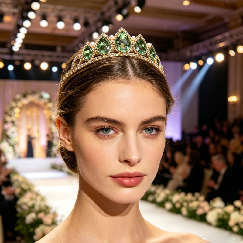 Zielona Korona z Kryształkami  – Women'S Accessories And Jewelry recenzja i cena