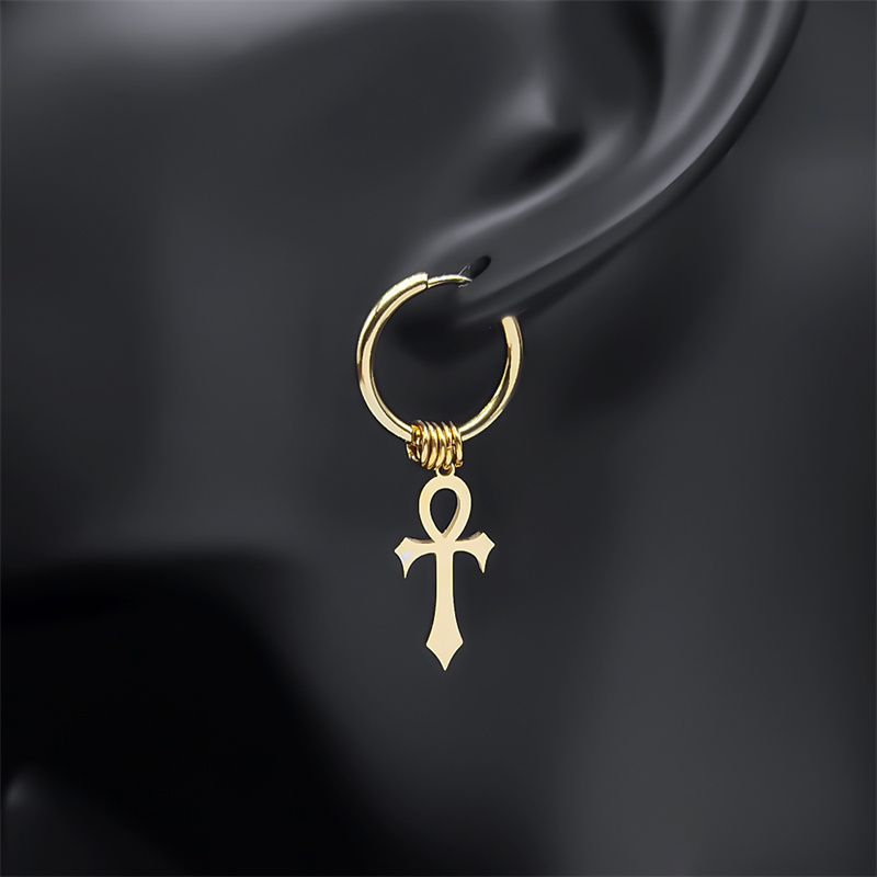 Egipt Ankh Cross Hoop Drop Dan – Women Accessories Egypt recenzja i cena